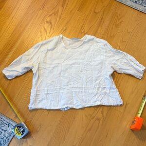 Bryn Walker White 100% Linen Top size Medium